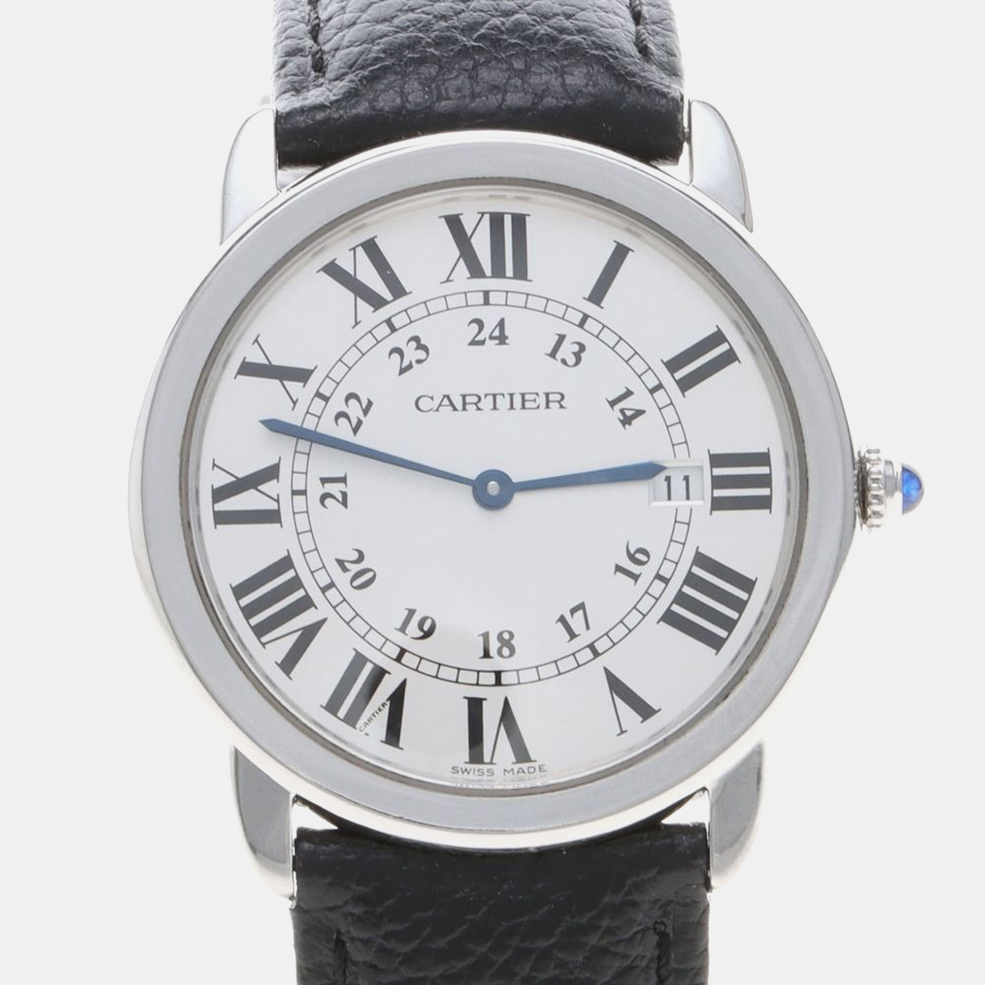 

Cartier Ronde Solo W6700255 Quartz Stainless Steel Men's Wristwatch 36 mm, White