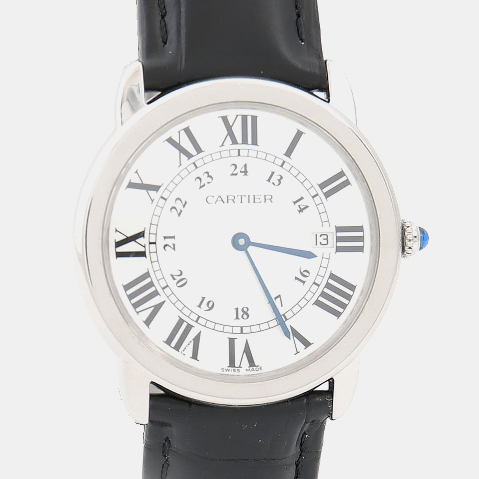 

Cartier Ronde Solo W6700255 Quartz Stainless Steel Men's Wristwatch 36 mm, White