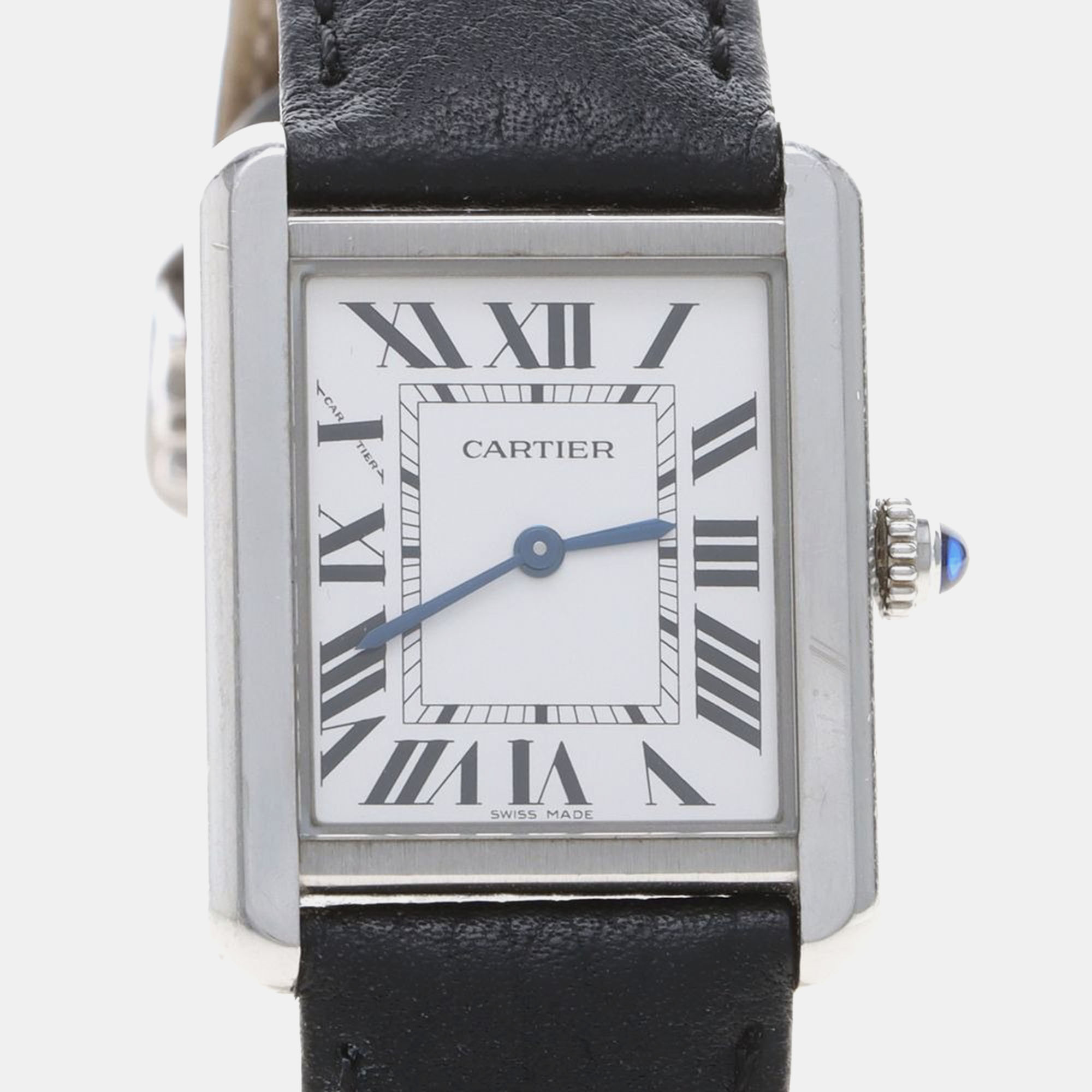 

Cartier Tank Solo WSTA0030 Quartz Stainless Steel Womens Wristwatch, White