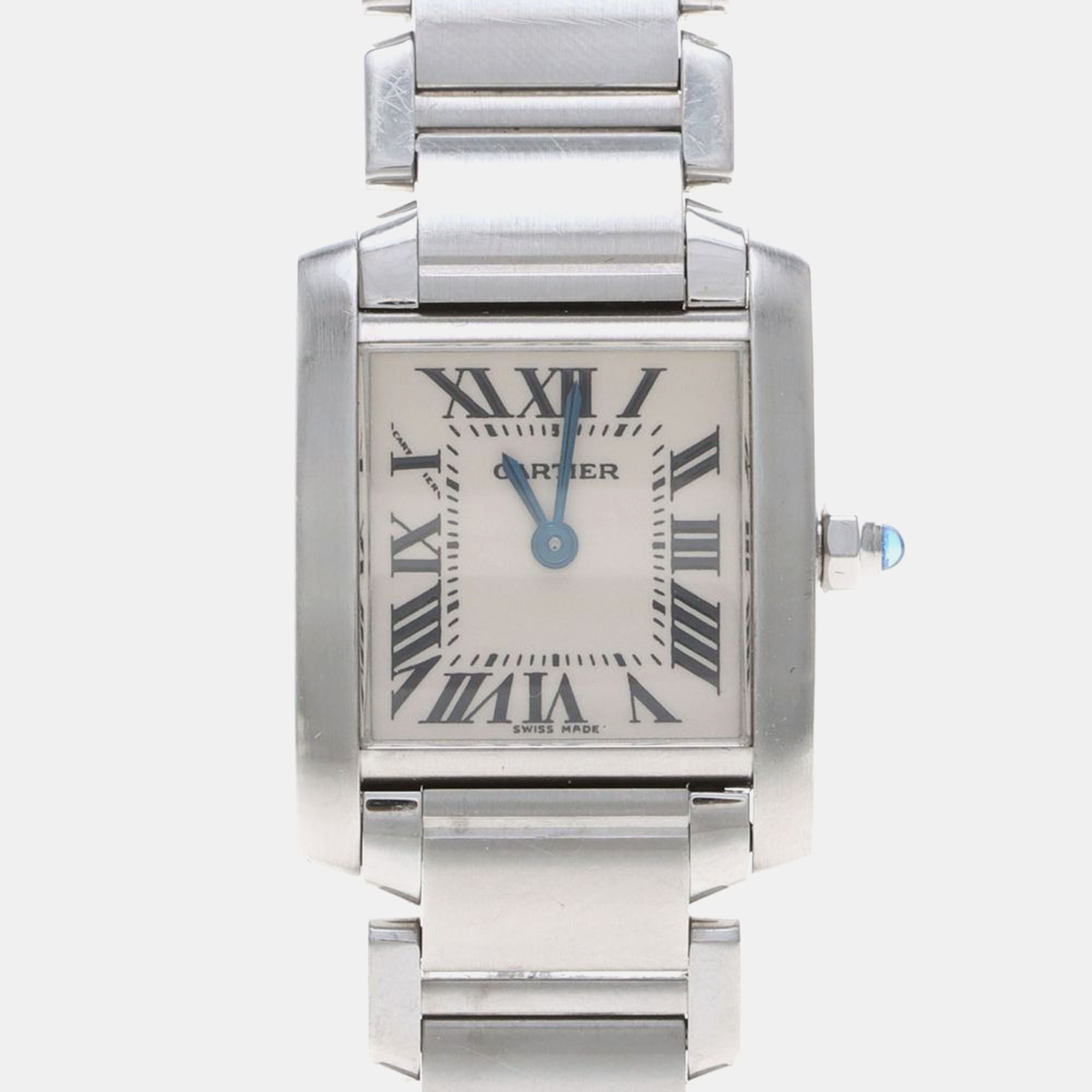 

Cartier Tank Francaise W51008Q3 Quartz Stainless Steel Womens Wristwatch, White
