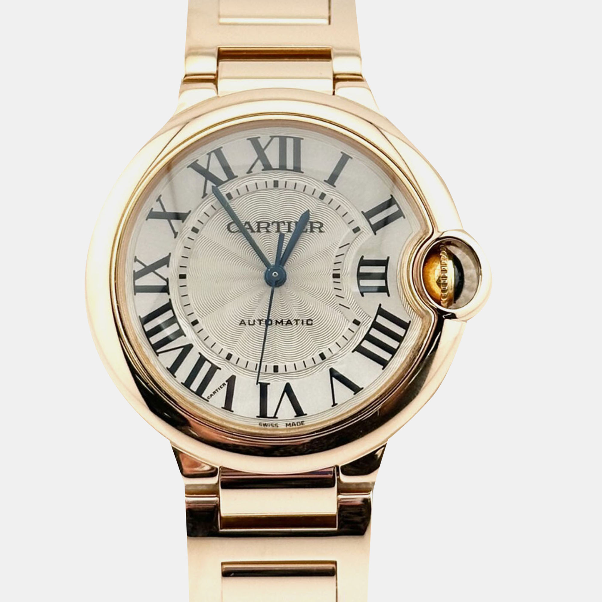 

Cartier Ballon Bleu 3003 Automatic Silver 18K Rose Gold Unisex Wristwatch 36 mm