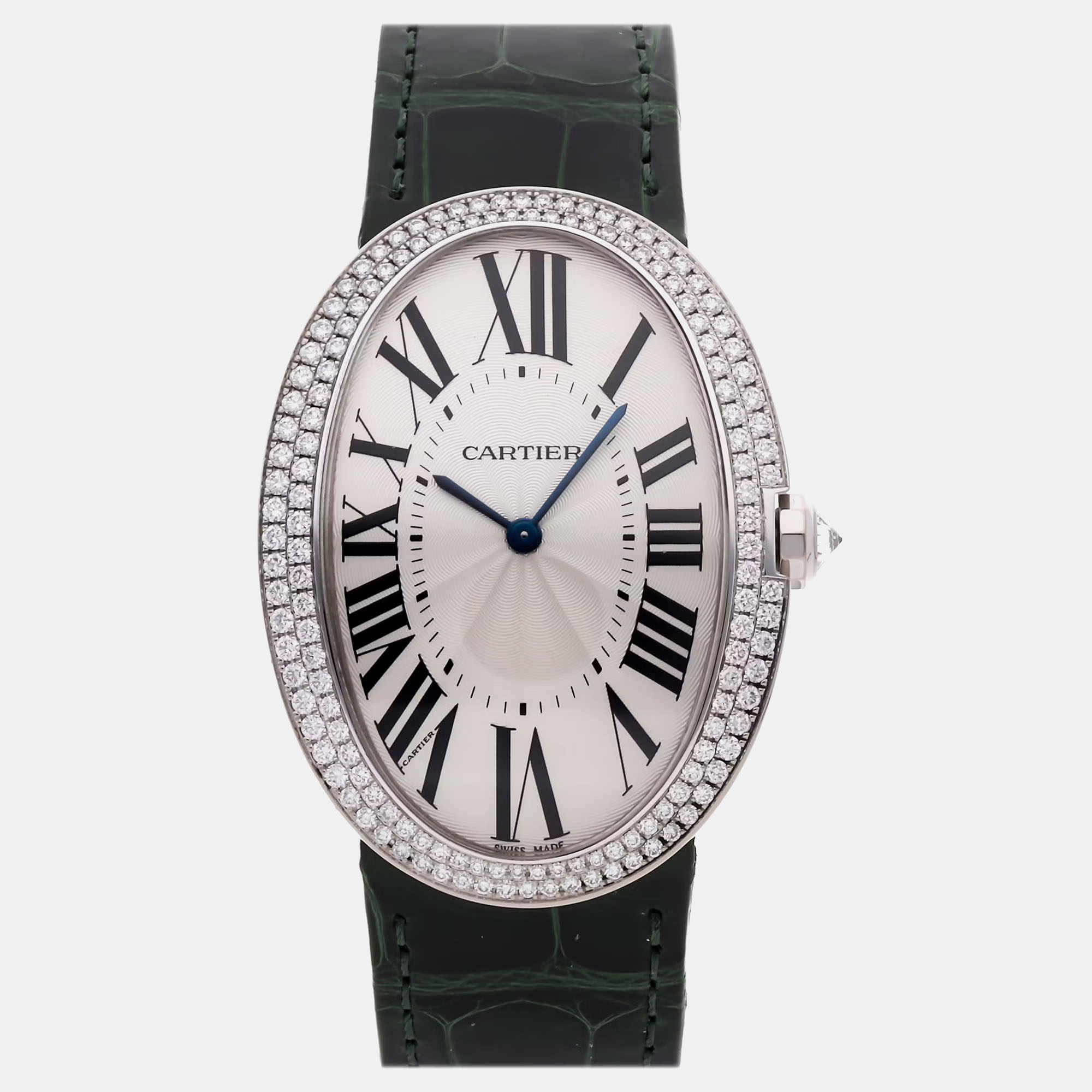 Pre-owned Cartier Baignoire Wb520009 In Silver