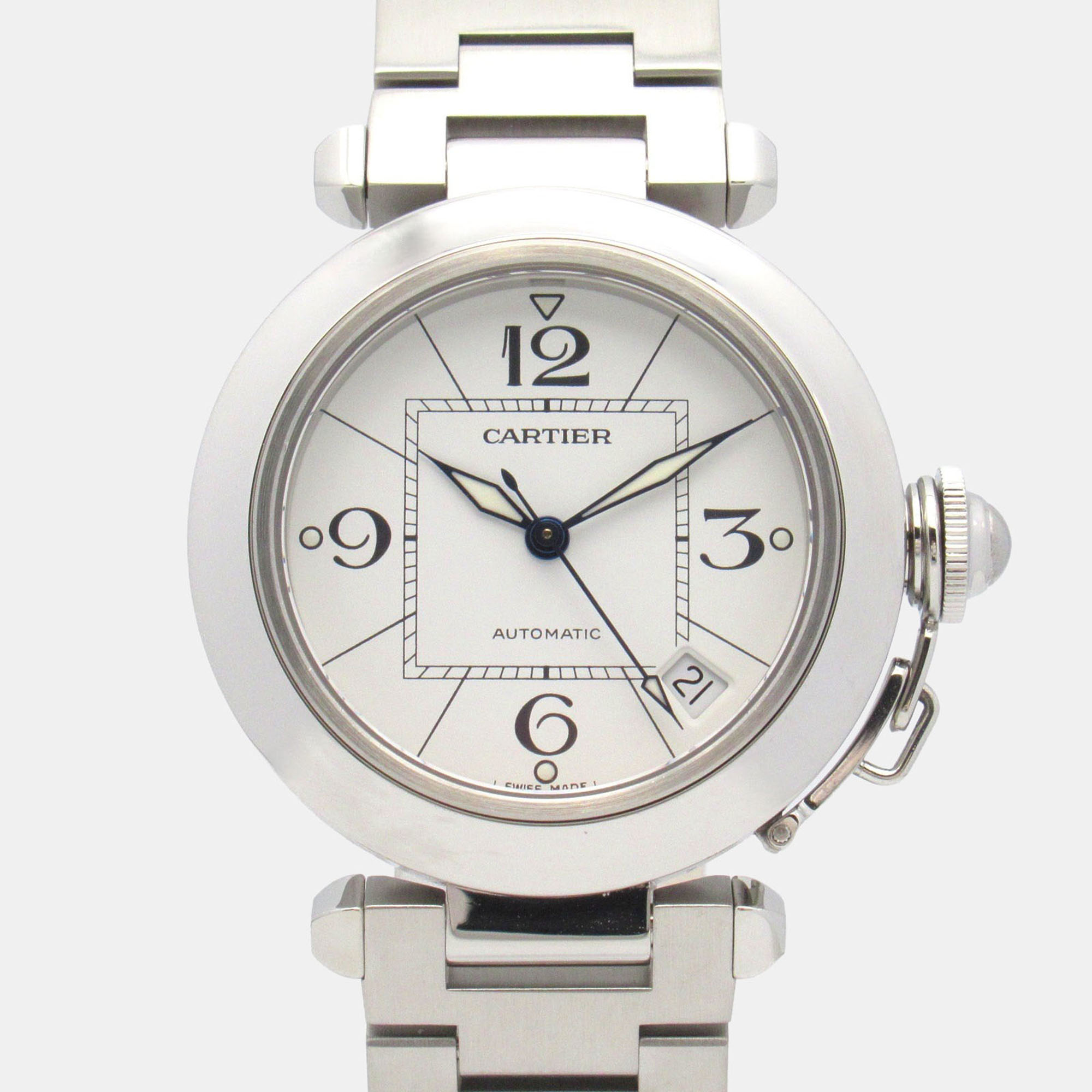 

Cartier Pasha C de Cartier W31074M7 Automatic White Stainless Steel Women's Wristwatch 35 mm