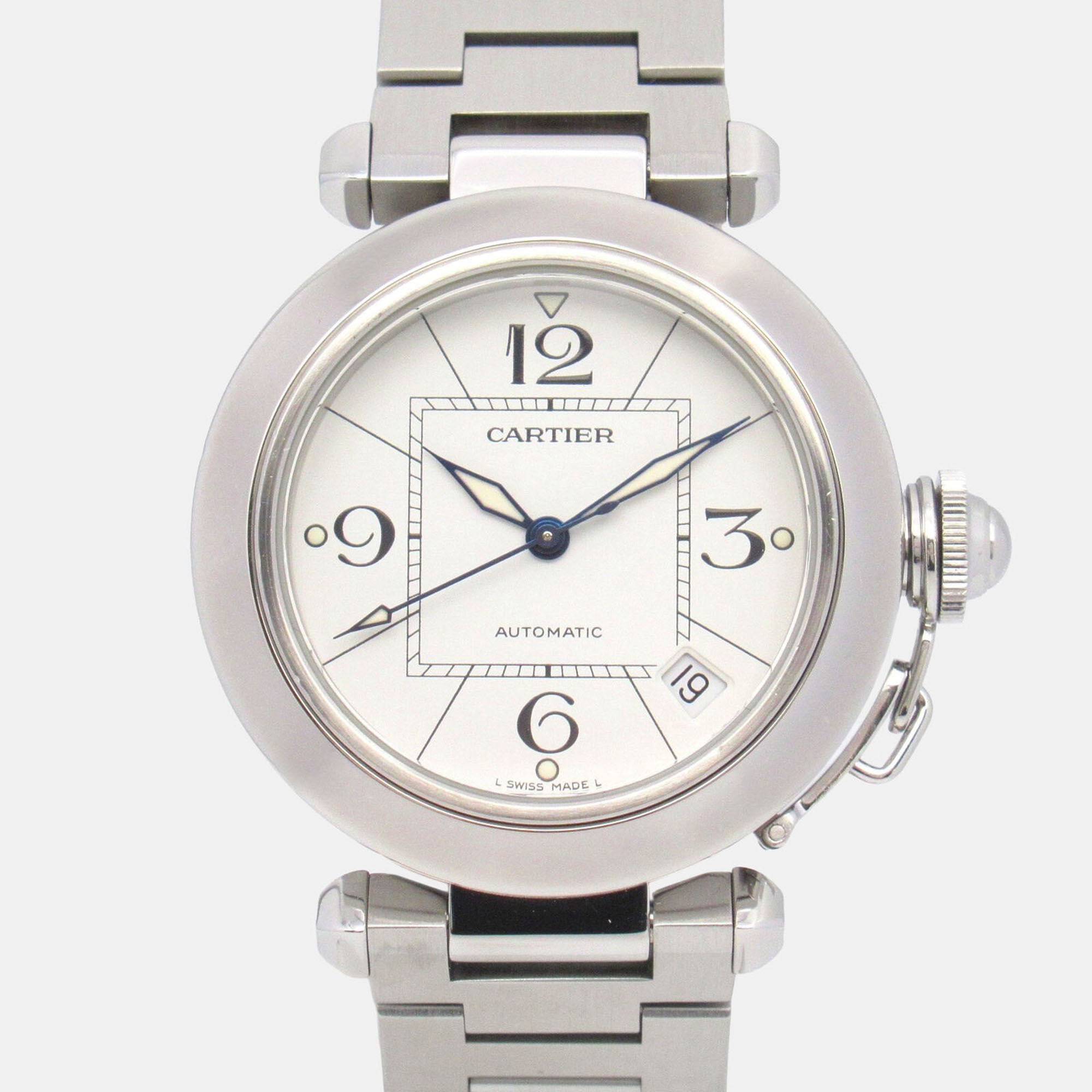 

Cartier Pasha C de Cartier W31074M7 Automatic White Stainless Steel Women's Wristwatch 35 mm