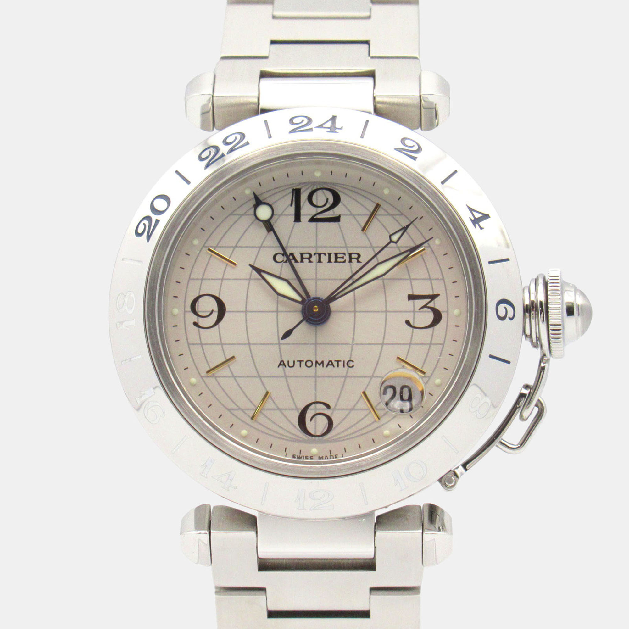 Cartier Pasha C de Cartier W31029M7 Automatic Silver Stainless Steel Women’s Wristwatch 35 mm