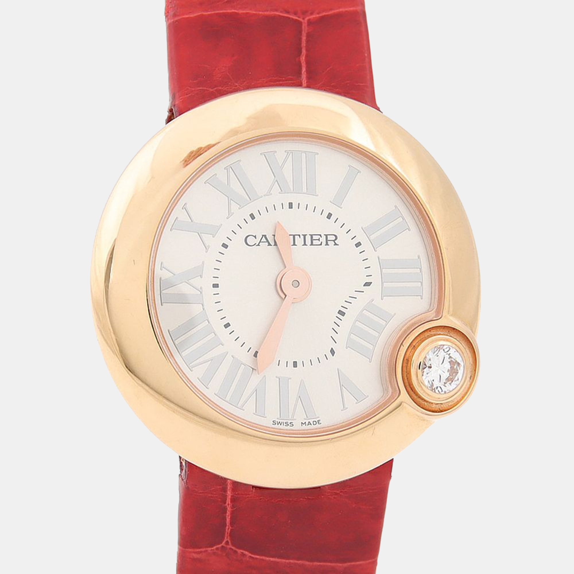 

Cartier Ballon Blanc WGBL0002 Quartz White Diamonds Gold Women's Wristwatch