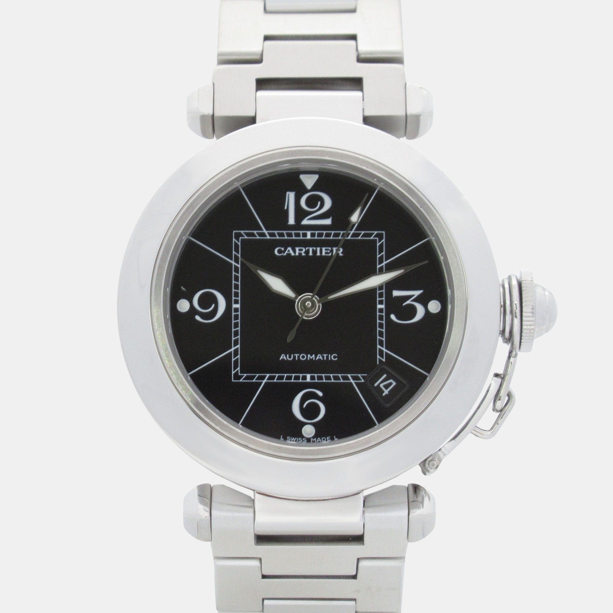 

Cartier Pasha C de Cartier W31076M7 Automatic Black Stainless Steel Women's Wristwatch 35 mm