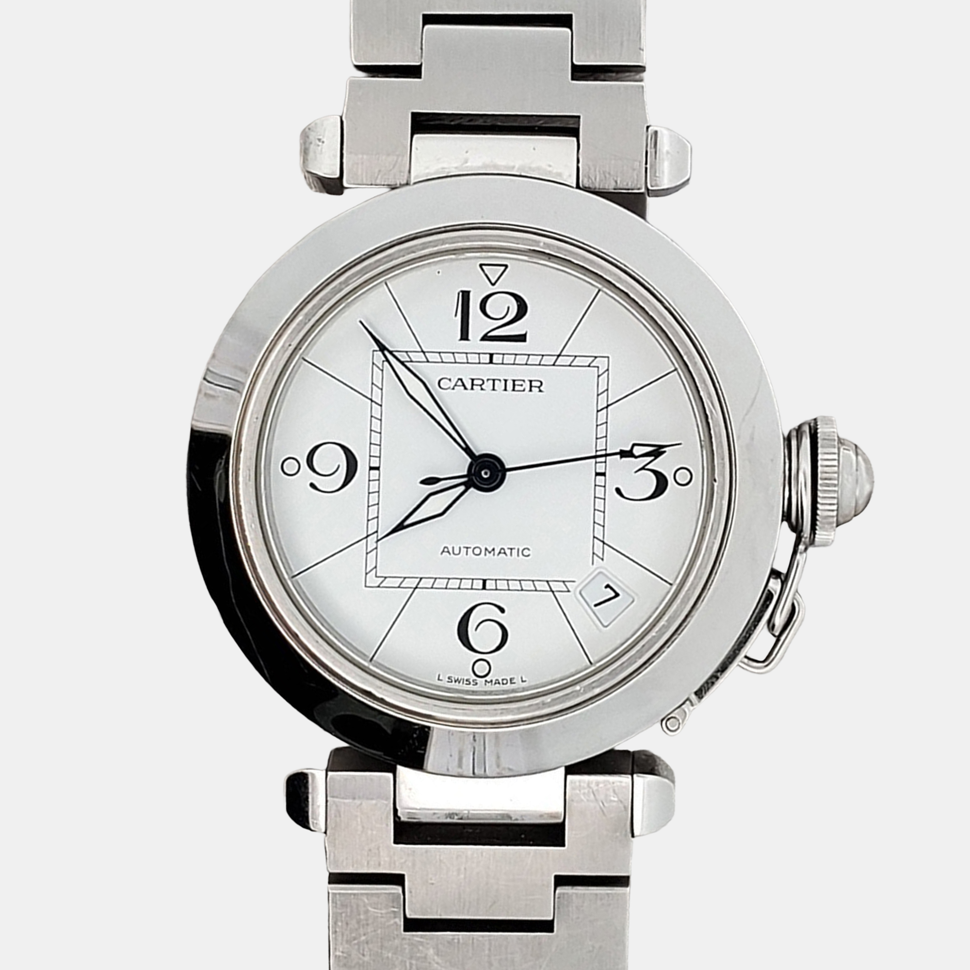 

Cartier Pasha C 2324 W31074M7 Automatic White Stainless Steel Women's Wristwatch 35 mm