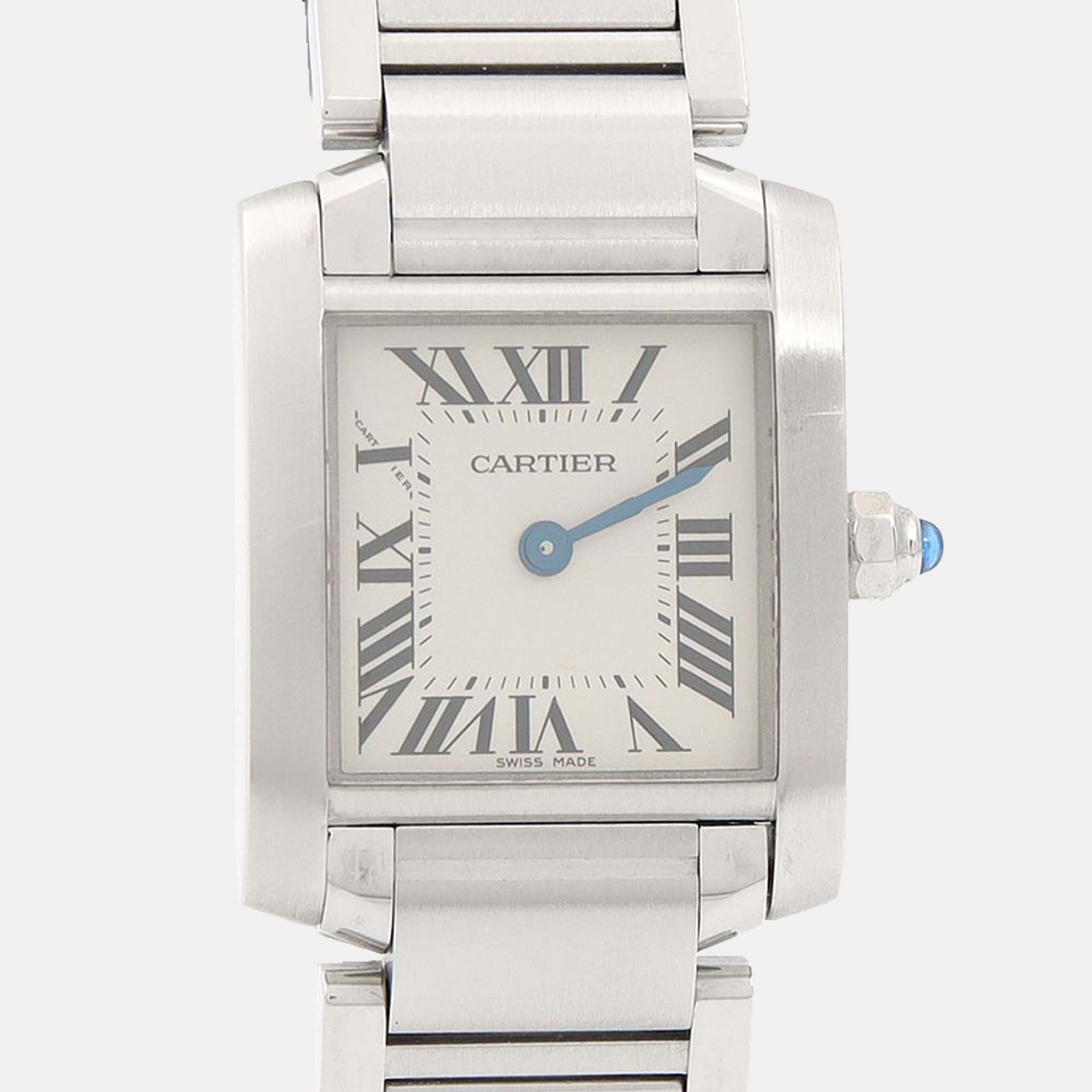 

Cartier Tank Franaise W51008Q3 Quartz White Stainless Steel Women's Wristwatch