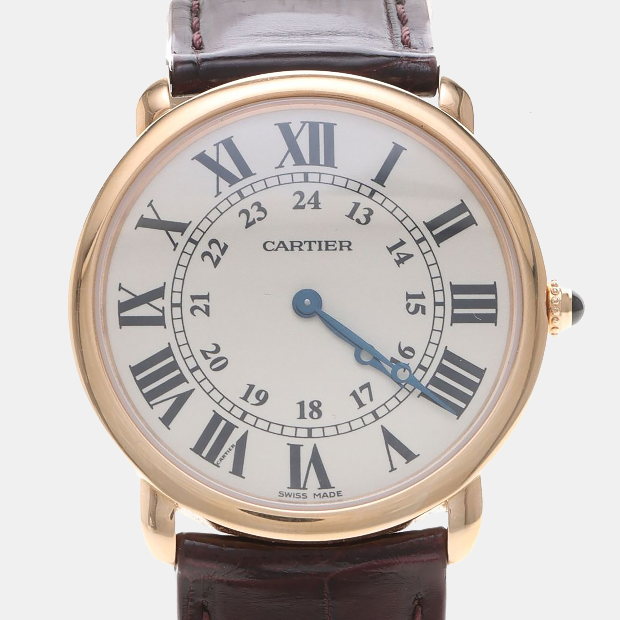 

Cartier Ronde Louis W6800251 Manual Winding White 18K Rose Gold Men's Wristwatch