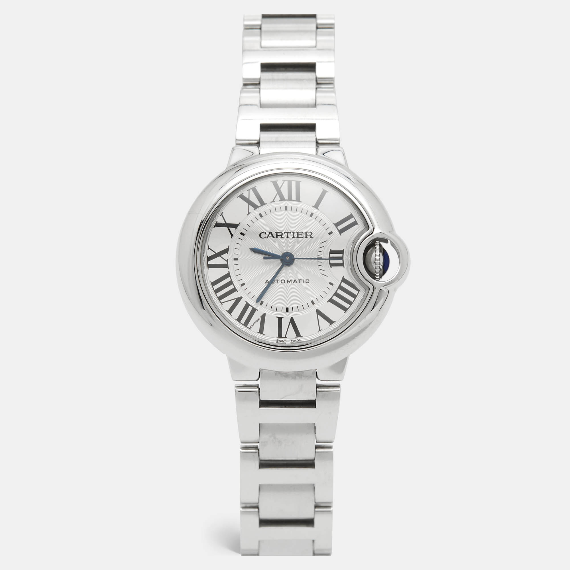 Cartier Ballon Bleu CRWSBB0044 Silver Dial Stainless Steel Unisex Wristwatch 33 mm
