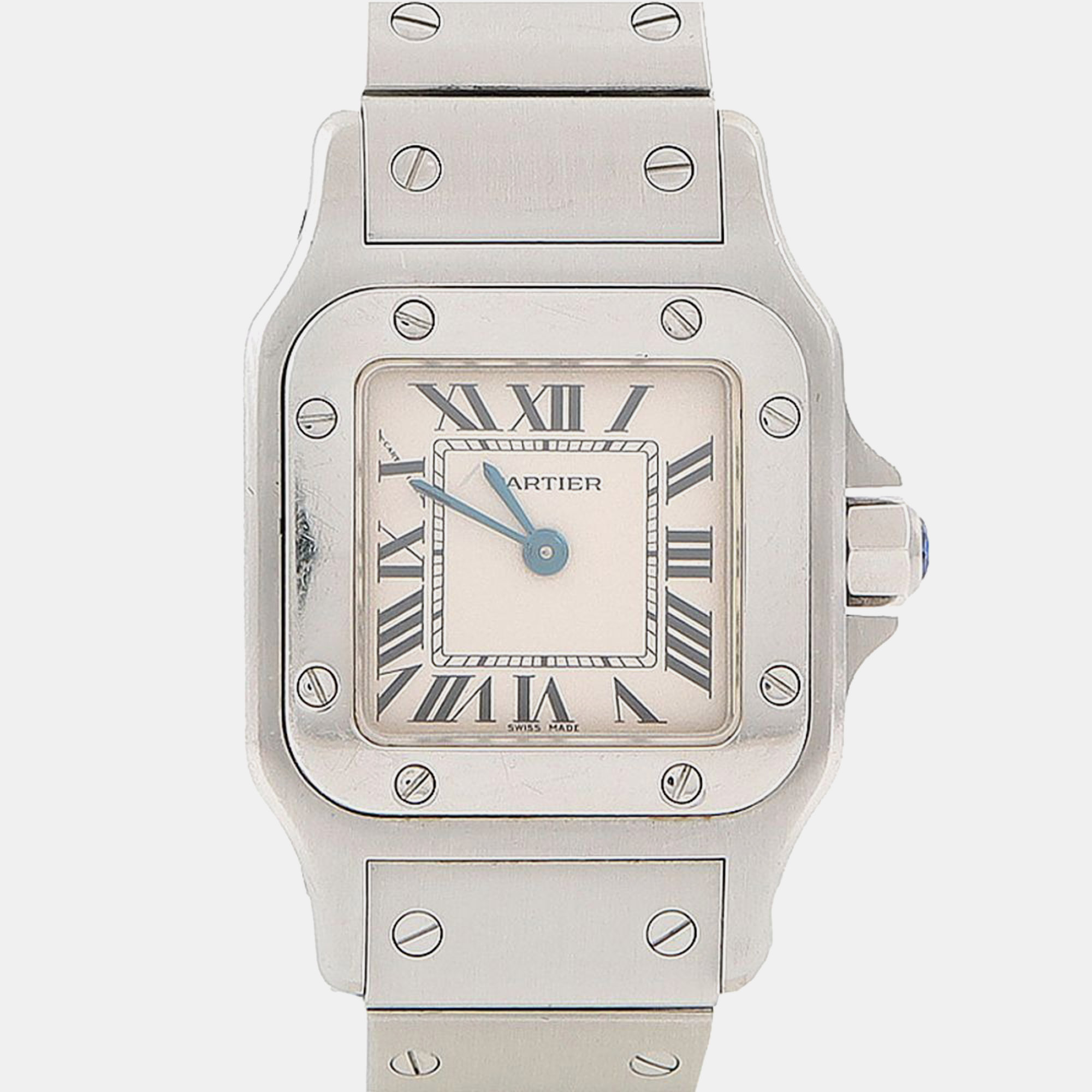 

Cartier Santos W20056D6 Quartz Stainless Steel Women's Wristwatch, Silver