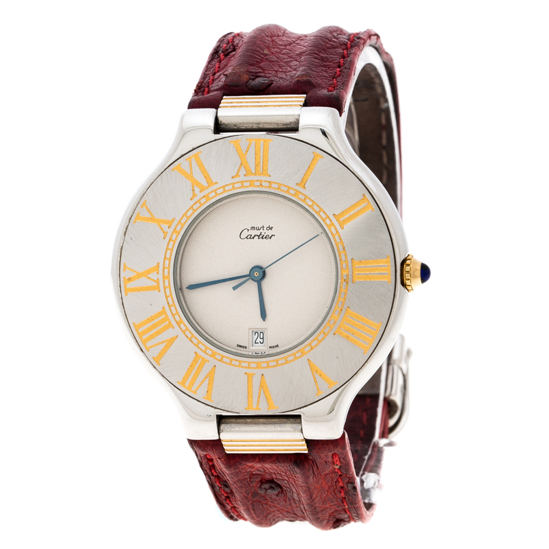 cartier must 21 leather strap