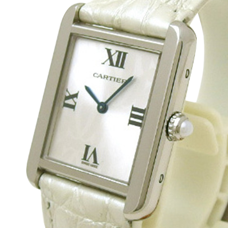 

Cartier Silver Stainless Steel Tank Solo Women's Wristwatch