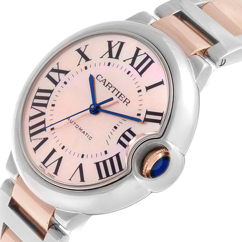 

Cartier Pink MOP Stainless Steel Ballon Bleu W6920070 Women's Wristwatch