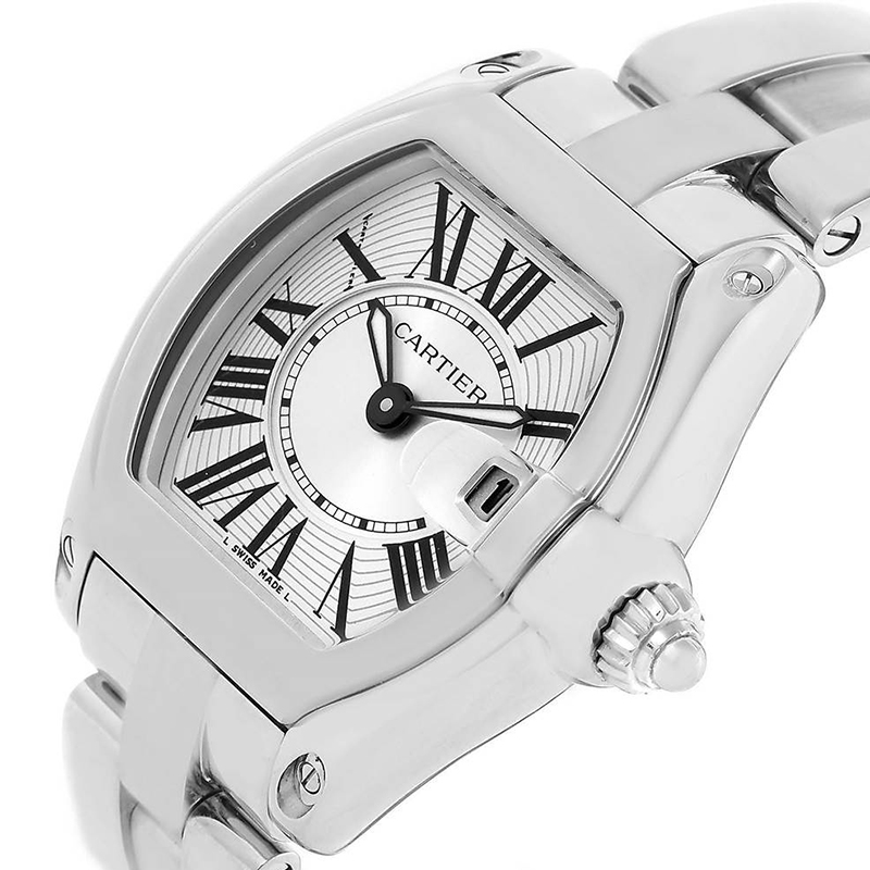 

Cartier Silver Stainless Steel Roadster W62016V3 Women's Wristwatch