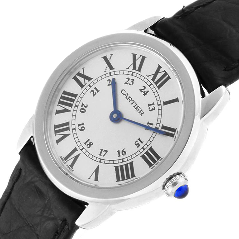

Cartier Silver Stainless Steel Ronde Solo W6700155 Women's Wristwatch