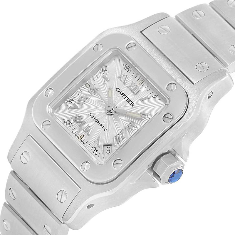 

Cartier Silver Stainless Steel Santos Galbee W20044D6 Women's Wristwatch