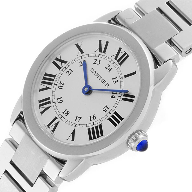 

Cartier Silver Stainless Steel Ronde Solo W6701004 Women's Wristwatch