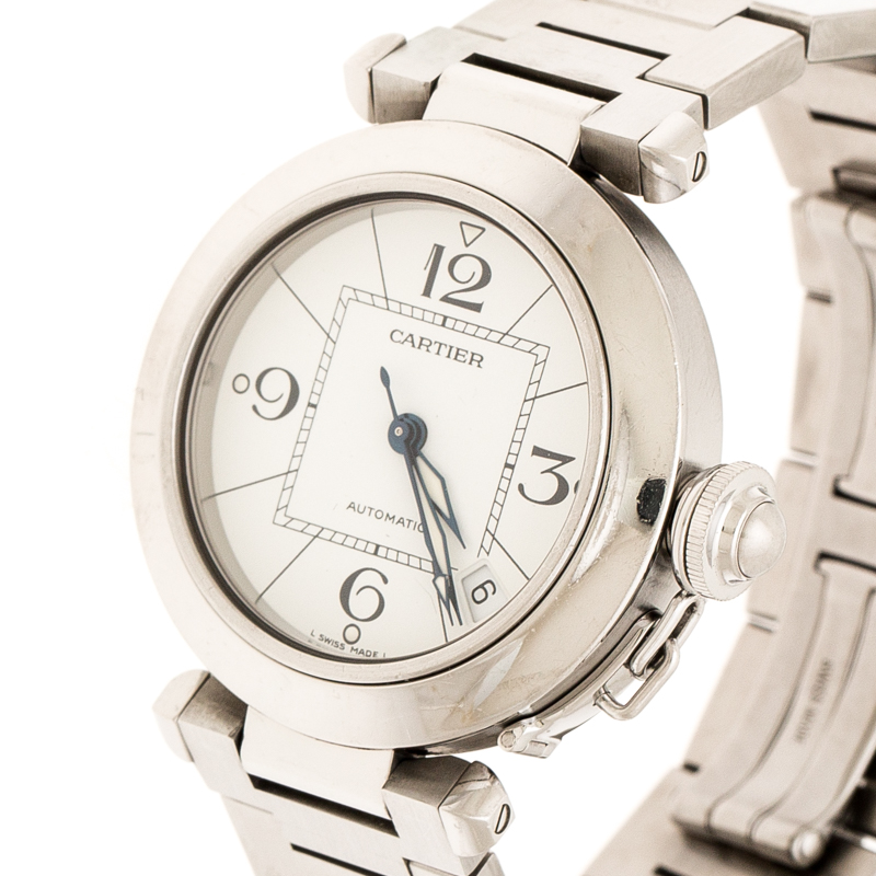 

Cartier White Stainless Steel Pasha de Cartier, Silver