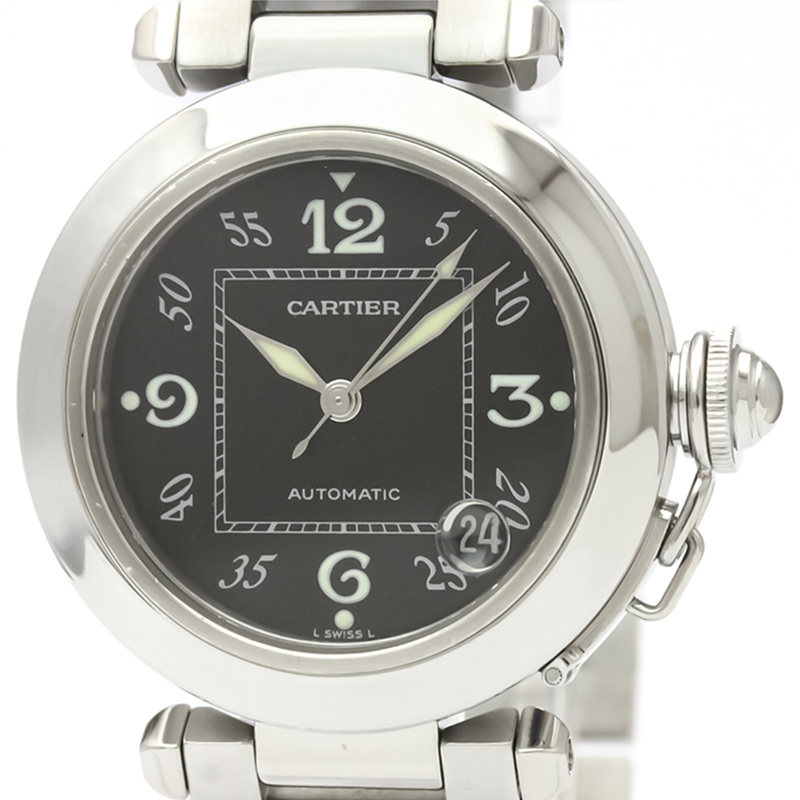 

Cartier Black Stainless Steel Pasha C W31043M7 Women's Wristwatch