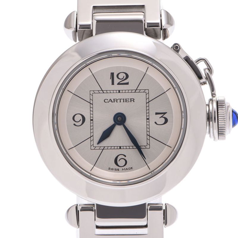 

Cartier Silver Stainless Steel Miss Pasha Women's Wristwatch