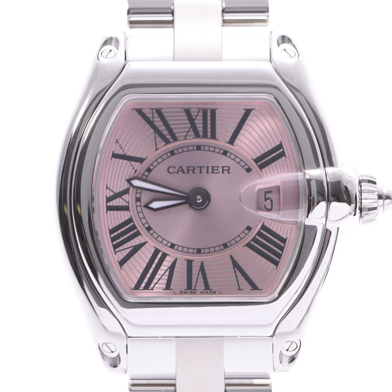 

Cartier Pink Stainless Steel Roadster Women's Writstwatch