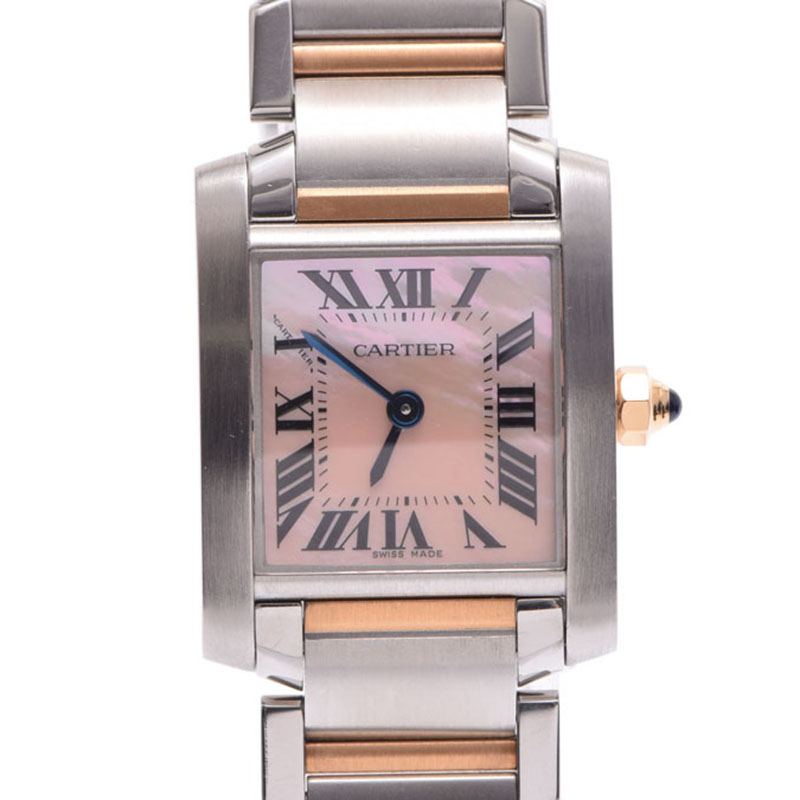 

Cartier Shell Stainless Steel Tank Women's Wristwatch, Cream
