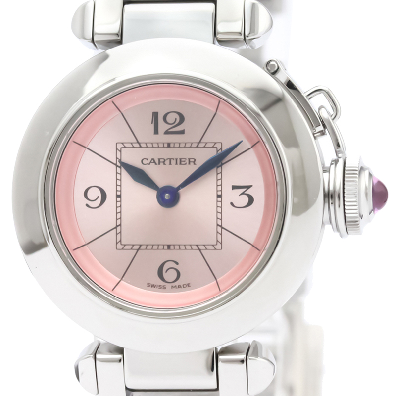 

Cartier Pink Stainless Steel Miss Pasha W3140008 Women's Wristwatch