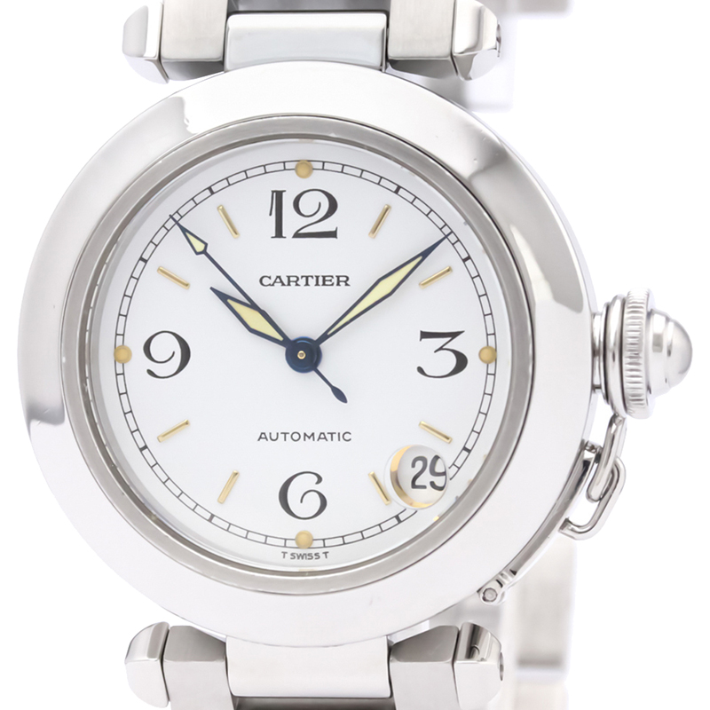 

Cartier White Stainless Steel Pasha C W31015M7 Women's Wristwatch