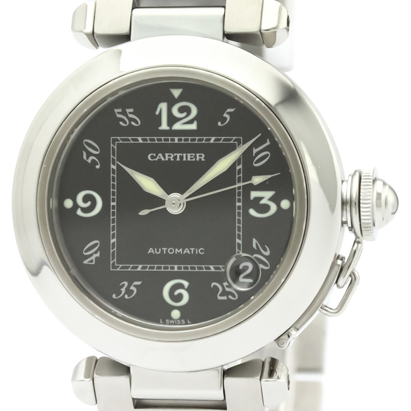 

Cartier Black Stainless Steel Pasha C W31043M7 Women's Wristwatch