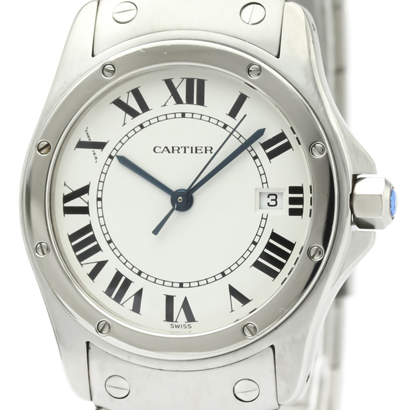 

Cartier White Stainless Steel Santos Cougar W20027K1 Women's Wristwatch