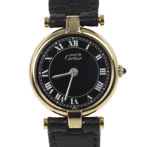 Cartier Gold Plated Womens Wristwatch 24 MM Cartier | The Luxury Closet
