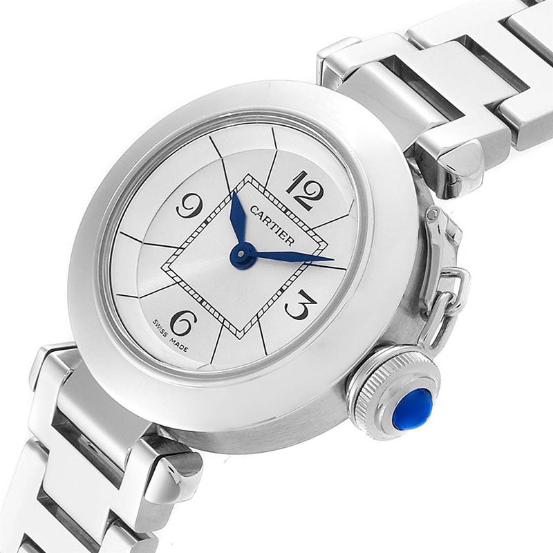 

Cartier Silver Stainless Steel Miss Pasha W3140007 Women's Wriswatch