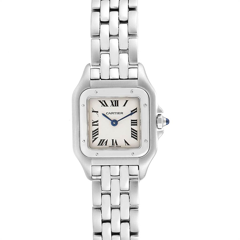 

Cartier Silver Stainless Steel Panthere Small W25033P5 Women's Wristwatch, White