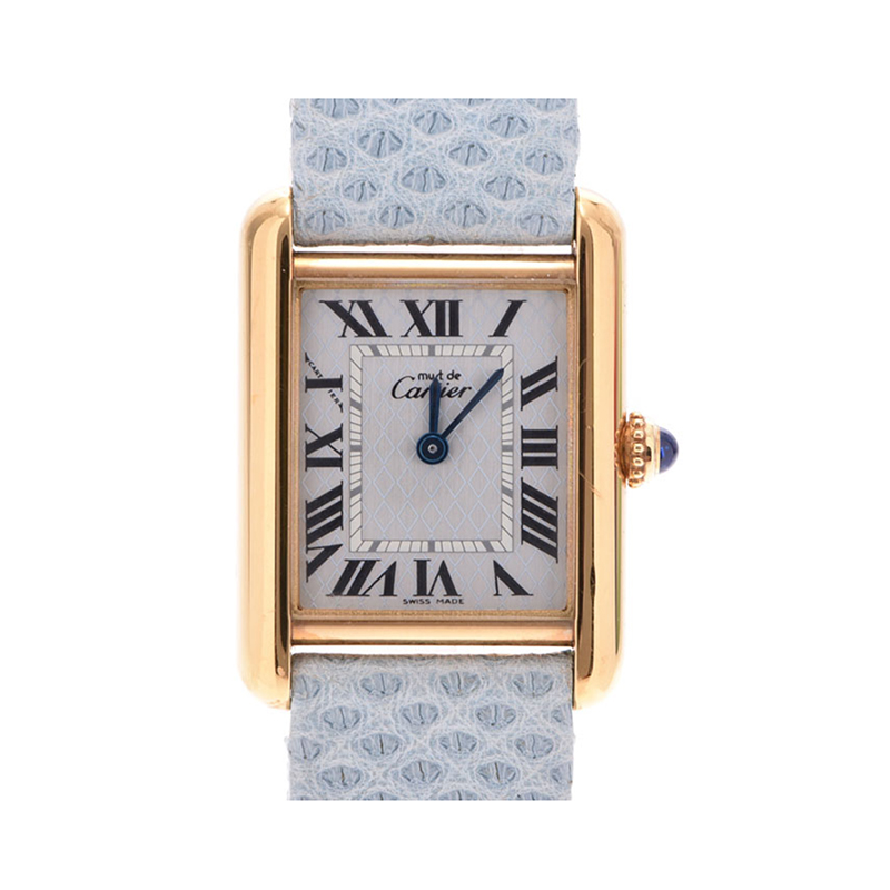 Cartier White Gold Tone Silver W1018587 Women's Wristwatch 21Ã28 MM