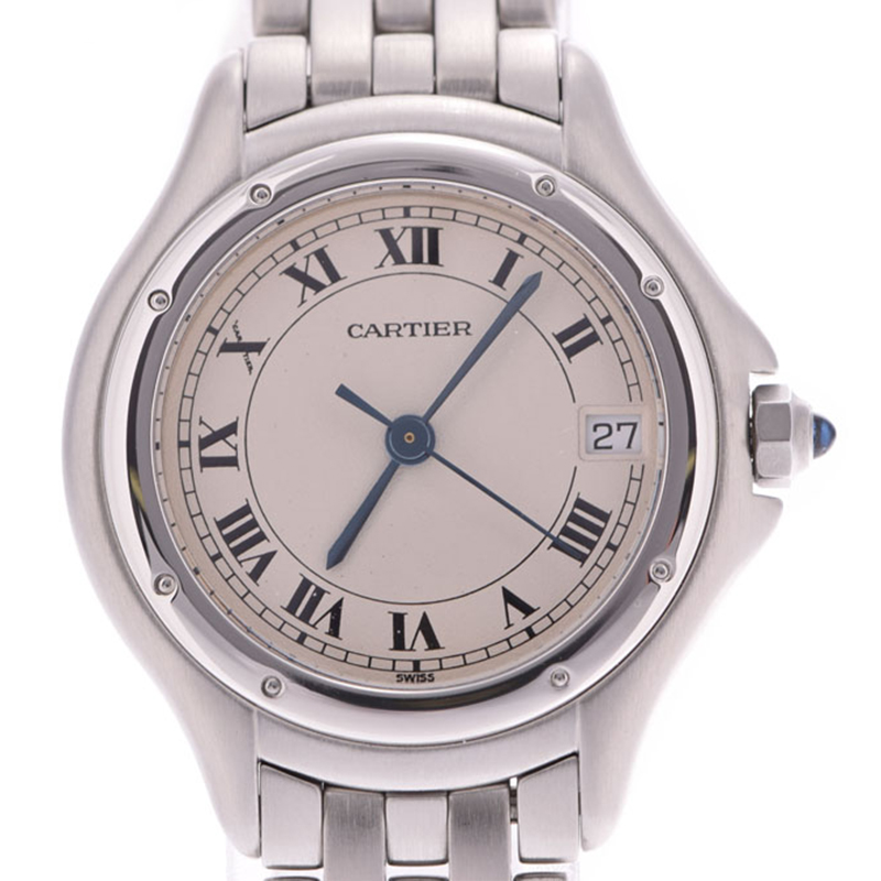 

Cartier Ivory Stainless Steel Panthere Cougar Women's Wristwatch, White