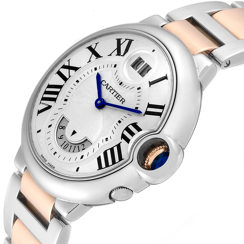 

Cartier Silver Rose Gold and Stainless Steel Ballon Bleu W6920027 Women's Wristwatch