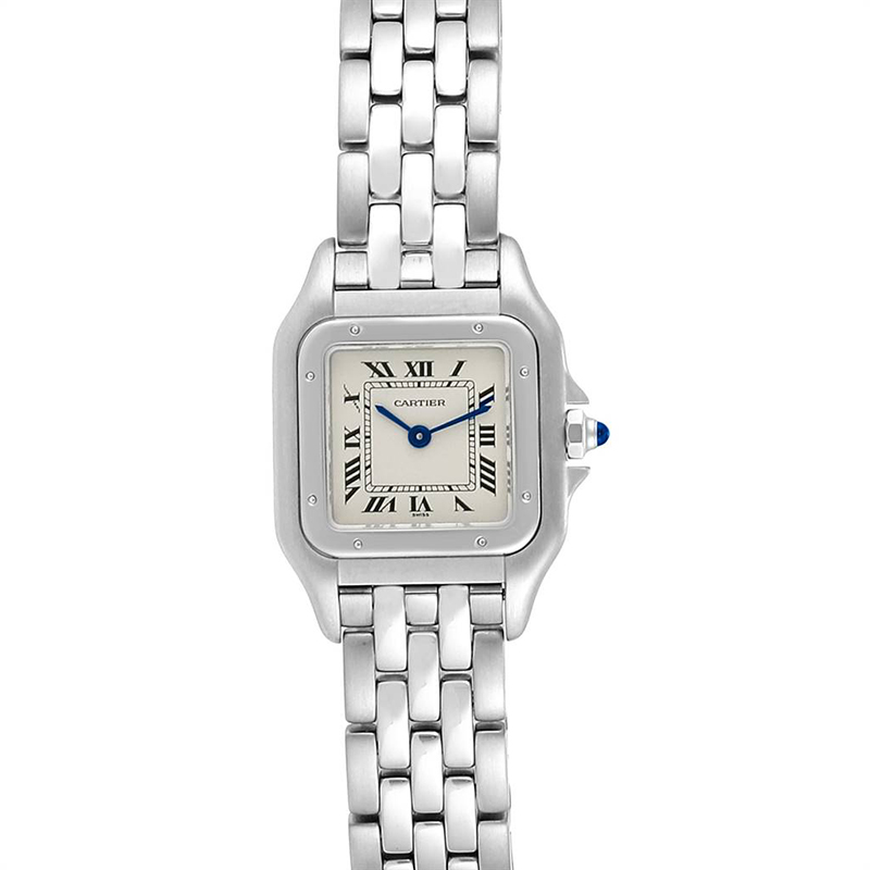 

Cartier Silver and Stainless Steel Panthere W25033P5 Women's Wristwatch