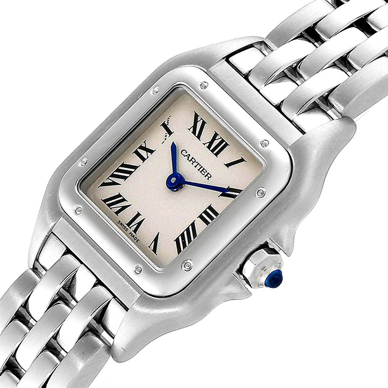 

Cartier Silver and Stainless Steel Panthere W25033P5 Women's Wristwatch
