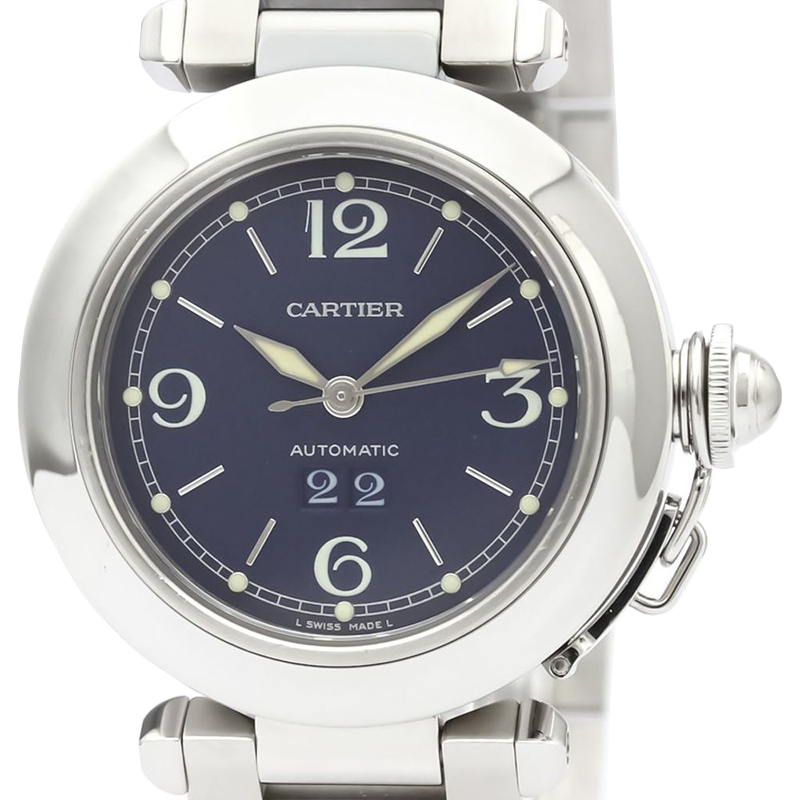 

Cartier Blue Stainless Steel Pasha C W31047M7 Women's Wristwatch