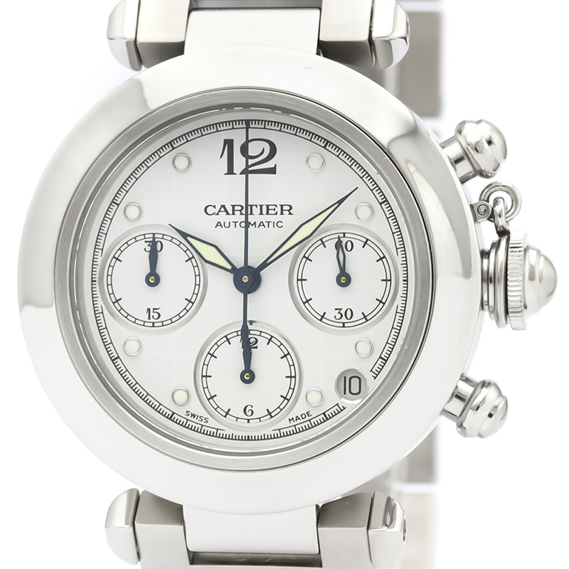 

Cartier White Stainless Steel Pasha C W31039M7 Women's Wristwatch