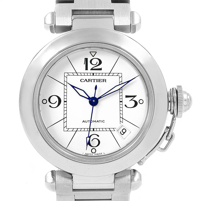 

Cartier White and Stainless Steel Pasha C W31074M7 Women's Wristwatch