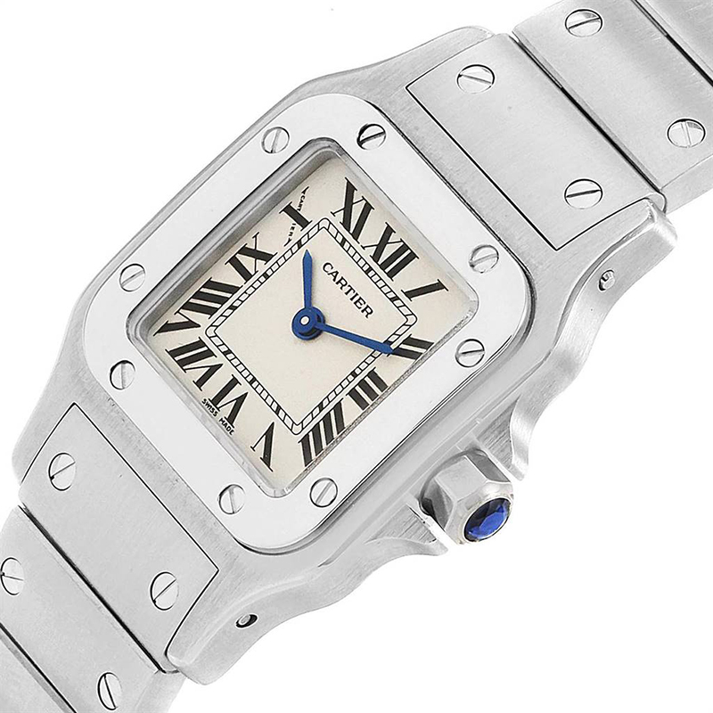 

Cartier Silver Stainless Steel Santos Galbee W20056D6 Women's Wristwatch