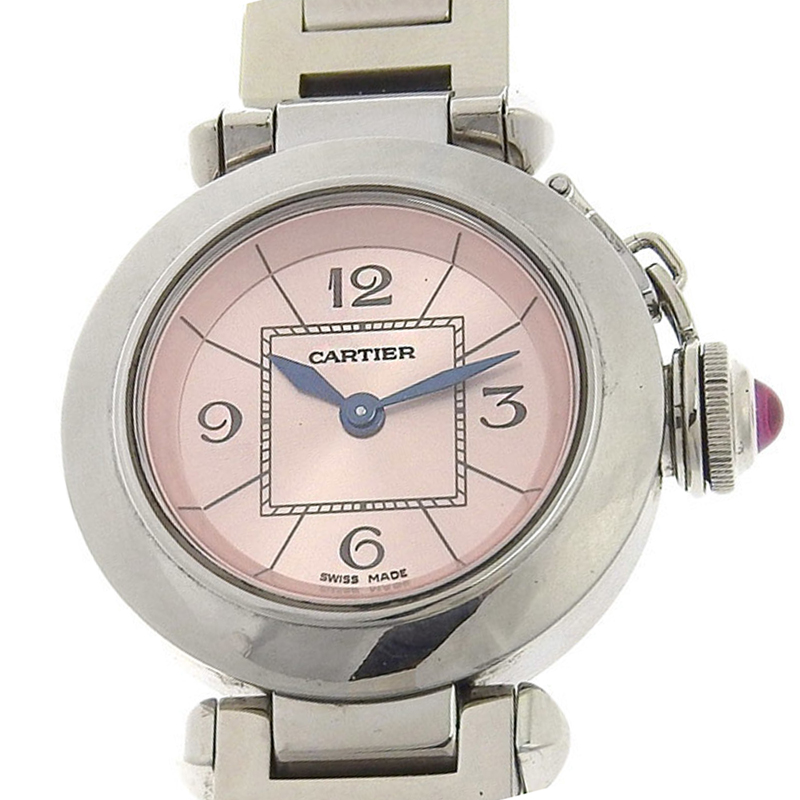 

Cartier Pink Stainless Steel Miss Pasha W3140008 Women's Wristwatch