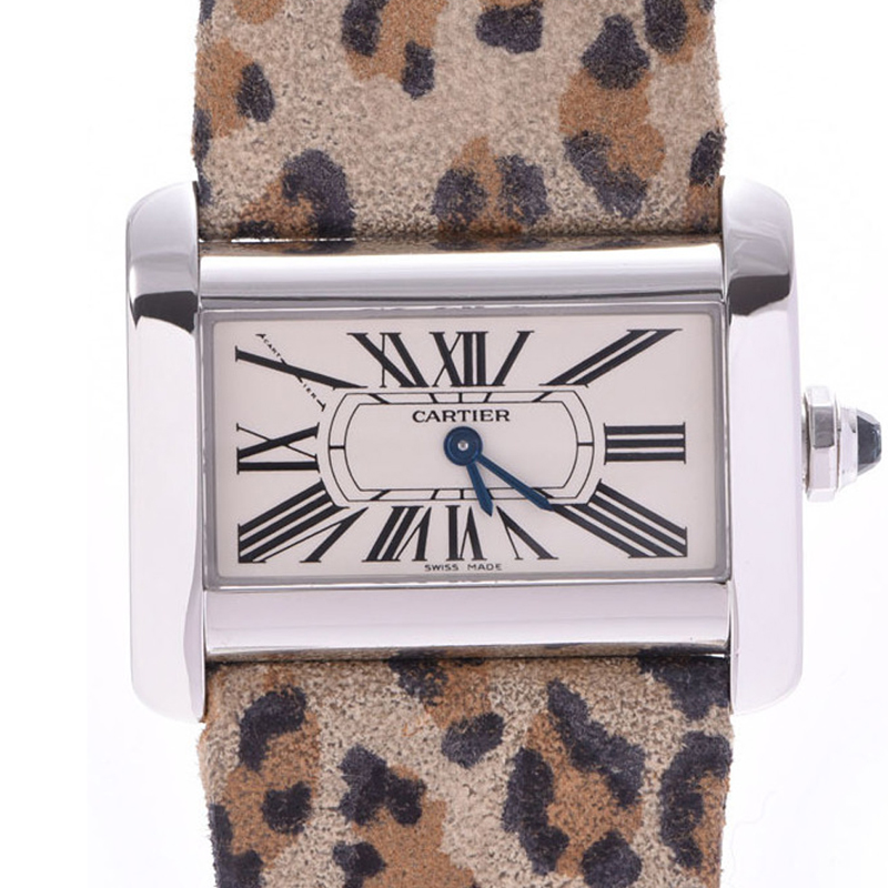 

Cartier White Stainless Steel Mini Tank Divan W6300255 Women's Wristwatch