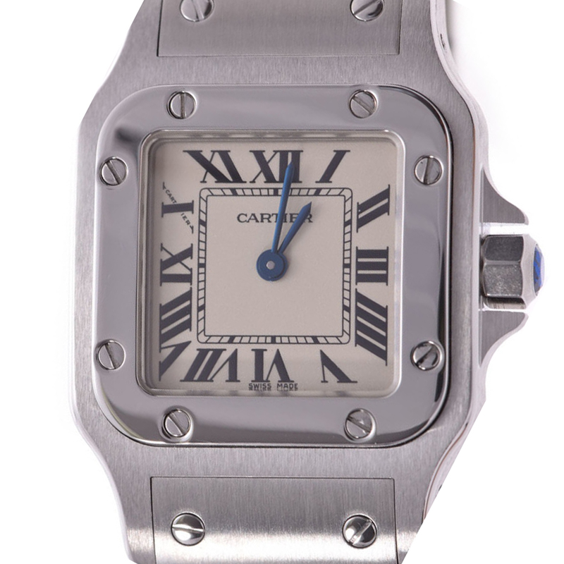 

Cartier White Stainless Steel Santos Galbee W20056D6 Women's Wristwatch