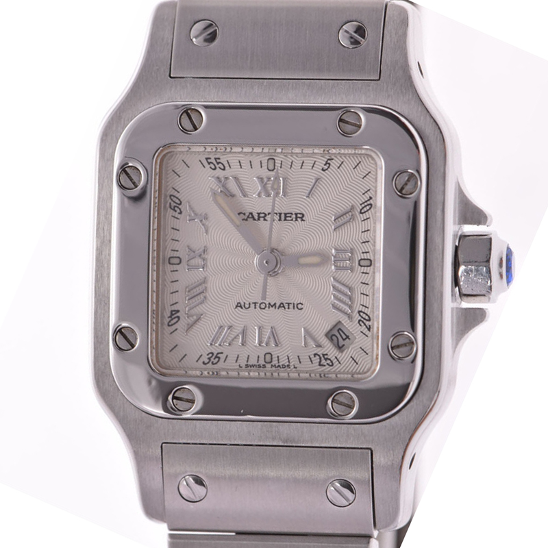 

Cartier Silver Stainless Steel Santos Galbee W20044D6 Women's Wristwatch