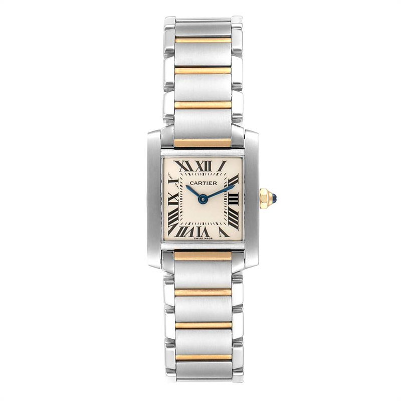 Pre-owned Cartier Silver Stainless Steel Tank Francaise W51007q4 Women's Wristwatch 20x25mm