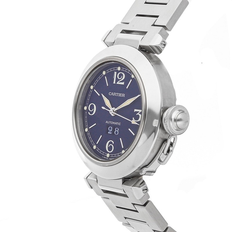 

Cartier Blue Stainless Steel Pasha C W31047M7 Women's Wristwatch